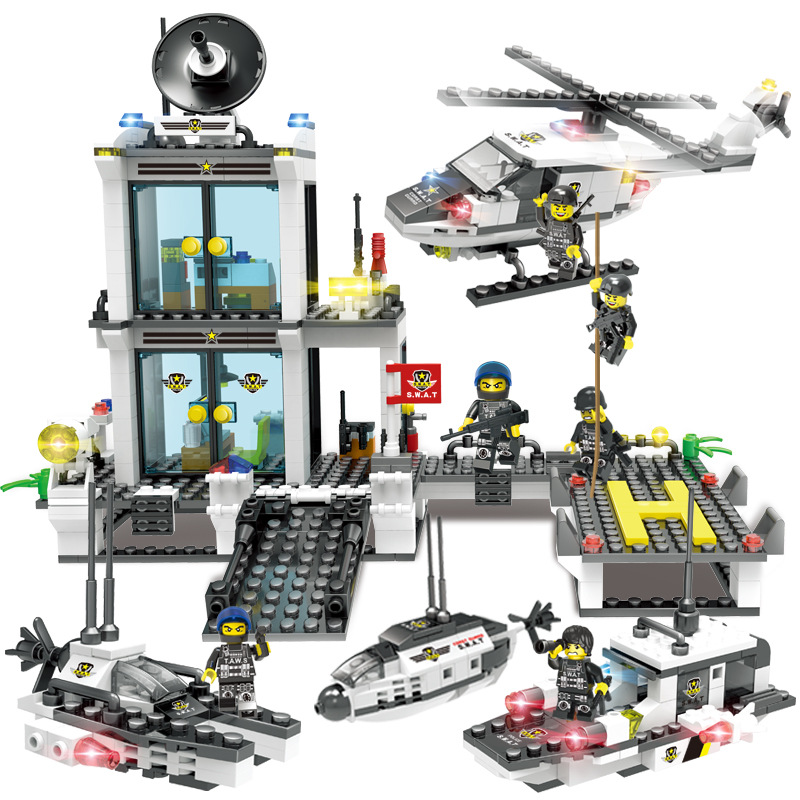 077-1, Специальная полицейская патрульная команда побережья может писать 5 форм (646 гранул содержат 6 человек+оружие+стартер+инструкции)