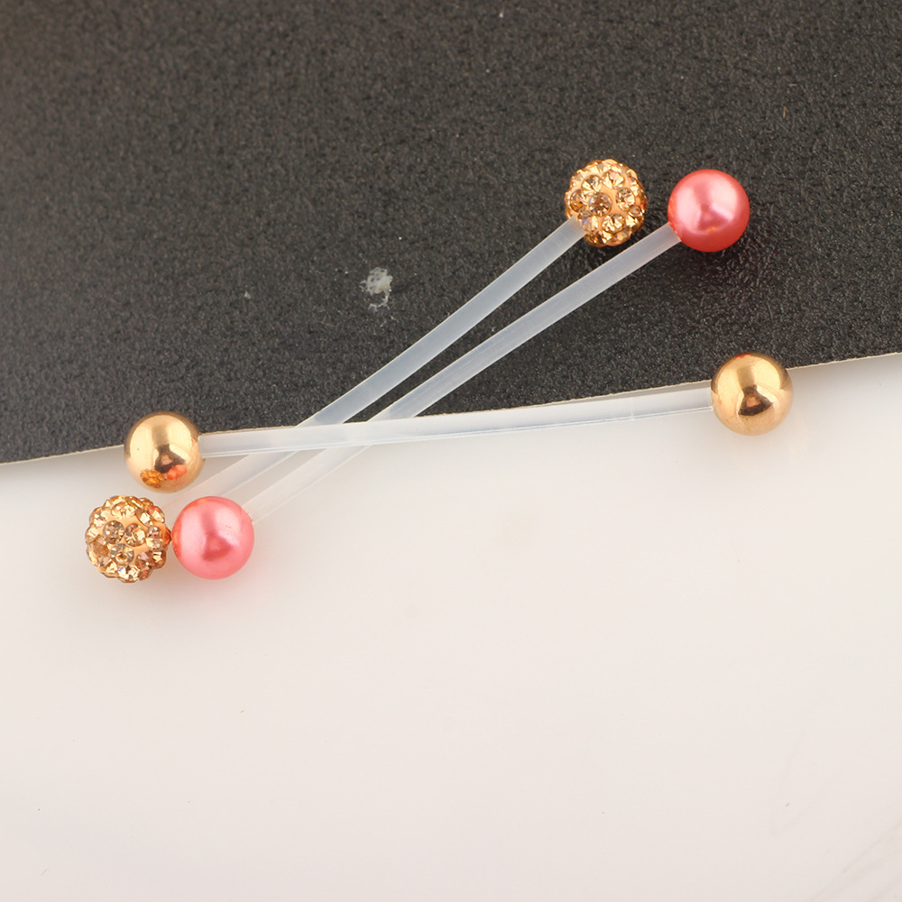 3-Piece Long Soft Rod Industrial Earring Umbilical Piercing Jewelry Set, 316L Surgical Steel, 38mm detail image 12