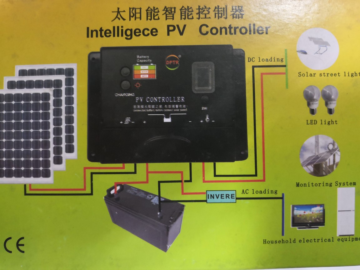 太阳能智能控制器光伏发电控制器输出控制光伏发电盒子