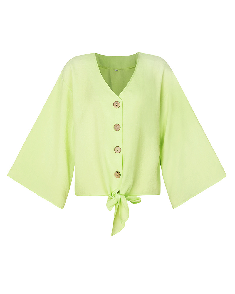 Fashion solid color long-sleeved shirt  NSDY8230