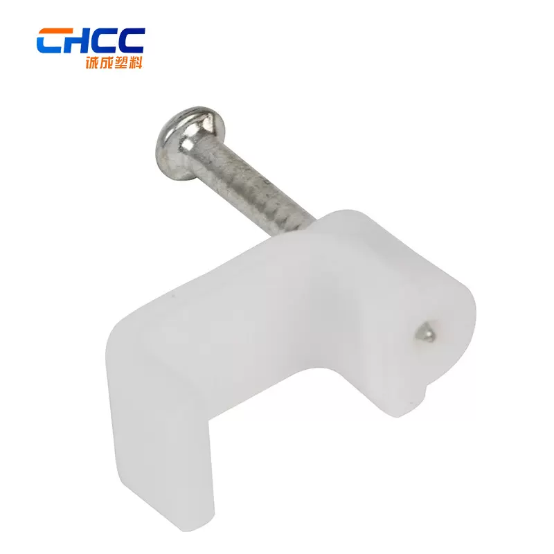 方形钢钉线卡线扣塑料4mm 5mm 6mm 7mm 8mm 9mm 10mm12mm14白色黑