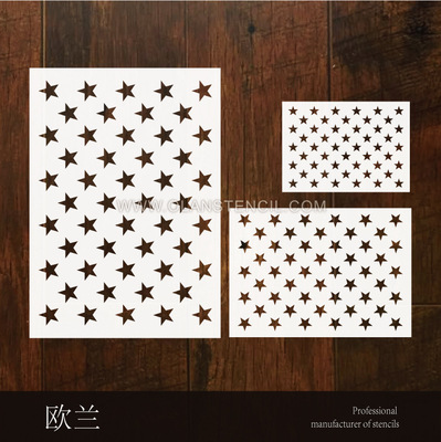 50 13 star DIY U.S.A element Map Five-pointed star Hollow Printing Spray paint Spray Template