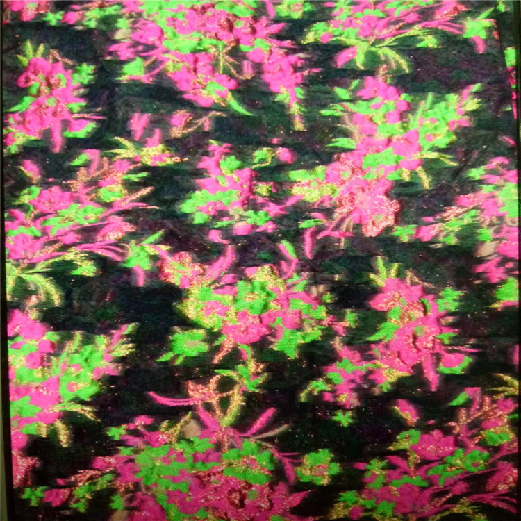 金属丝小碎花图案色织梭织提花面料适用于服装装饰礼服面料