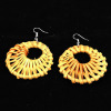 Earrings, straw decorations, round square accessory with accessories, suitable for import, new collection