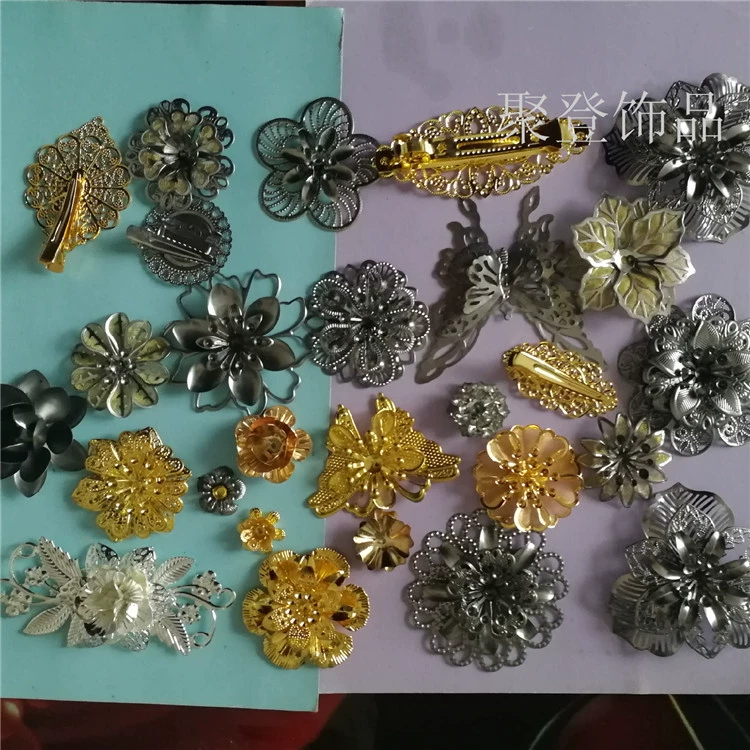 DIY костюм корона феникса металл железо фильм многоуровневая касание сварка трехмерный цветок свадебная группа веер материал