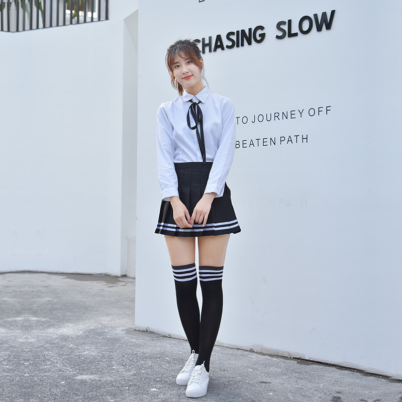 厂家直销校服套装学院风初中高中毕业照班服运动会开幕式JK制服