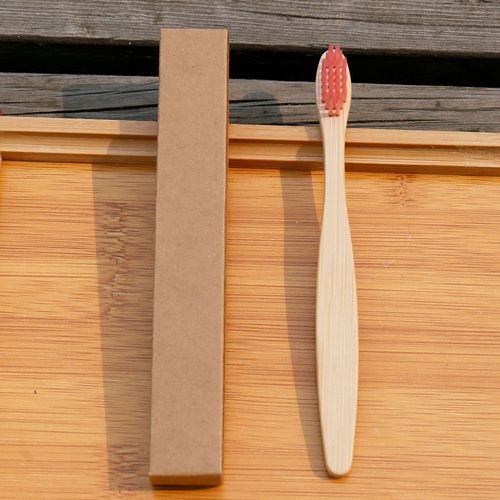 14cm Bamboo Toothbrush Independent Single Pack Children's Soft-bristled Infant Toothbrush Wholesale