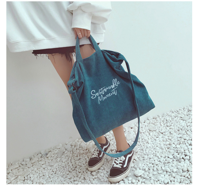 Corduroy Canvas Tote Bag - Image 3