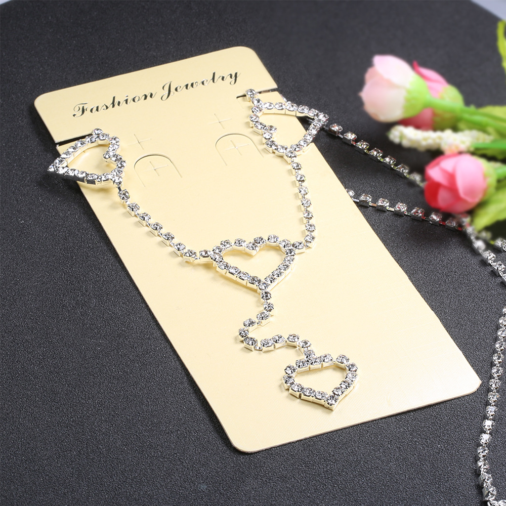 Fashion Style Sexy Rhinestone Love Waist Chain display picture 8