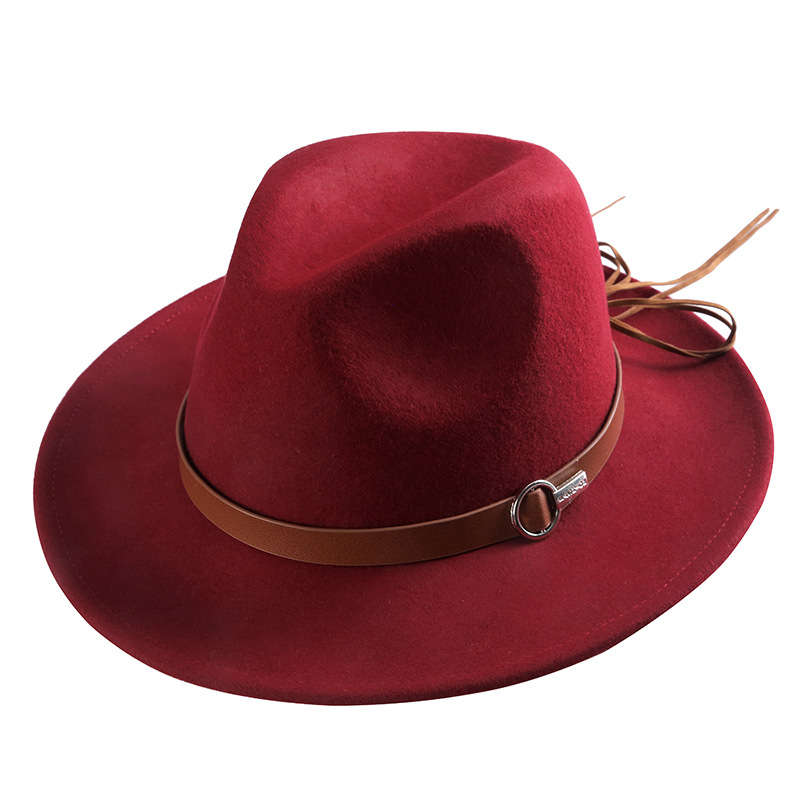 Sombrero Otoño e Invierno de lana estilo europeo y americano británico sombrero de copa 55-57cm multicolor opcional fábrica al por mayor image 5
