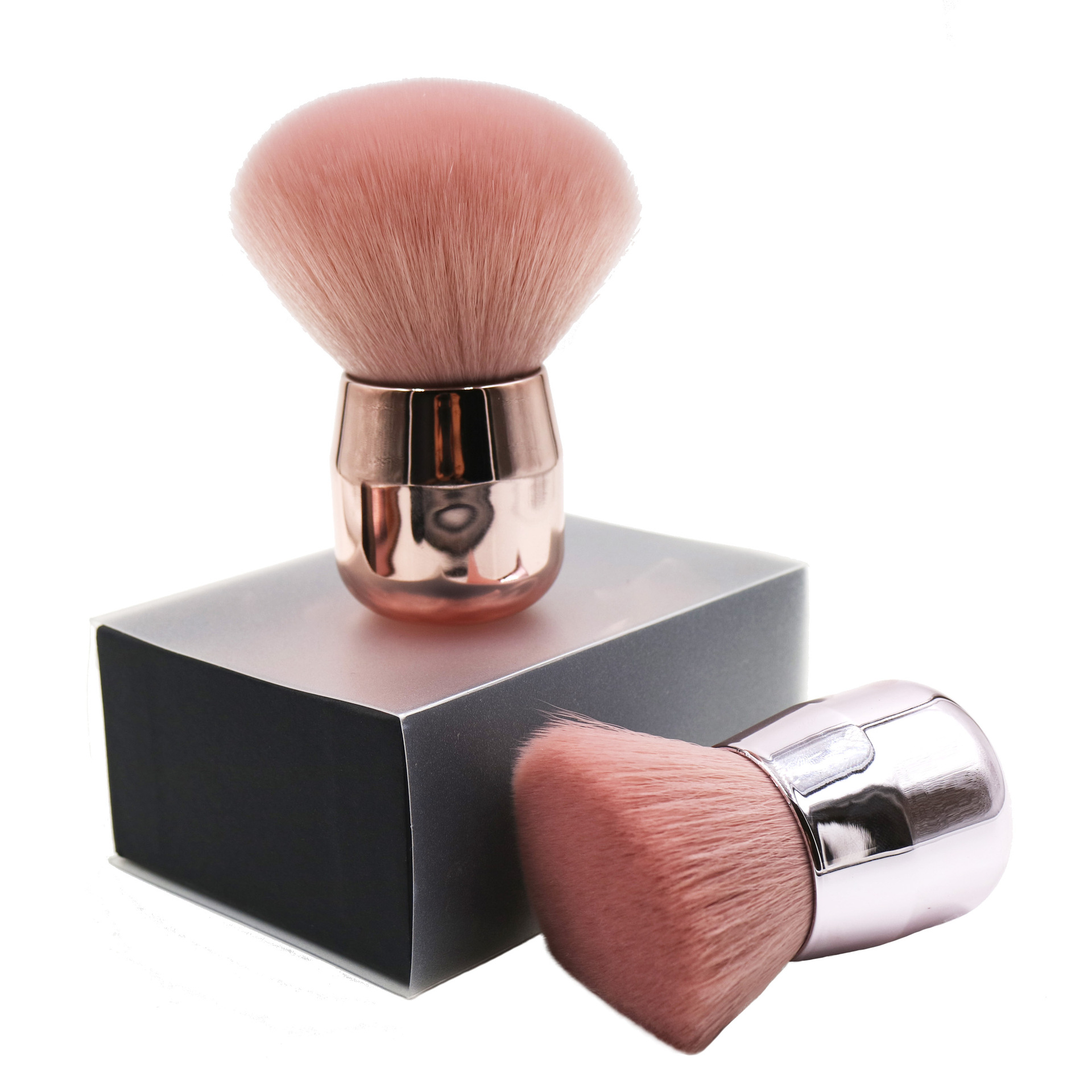 Mushroom-shaped loose powder blush makeup brush, extra-large soft powder setting and contactor, pink single makeup brush undefined