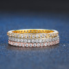 Jewelry, zirconium, ring, European style, diamond encrusted, three colors, micro incrustation, wholesale