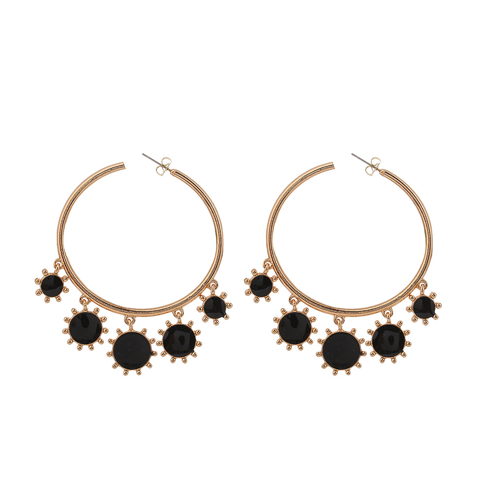New  Geometric Fashion Dripping Circle Multi-pendant Earrings display picture 7
