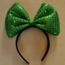愛爾蘭節日綠色亮片頭箍 愛爾蘭節日用品 聖帕特里克節發箍
