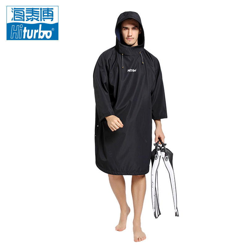 (2개) 히투르보 비치 목욕 가운 옷 변경 망토 다이빙 방망토 야외 스포츠 코트 겨울 두꺼운 하이타보