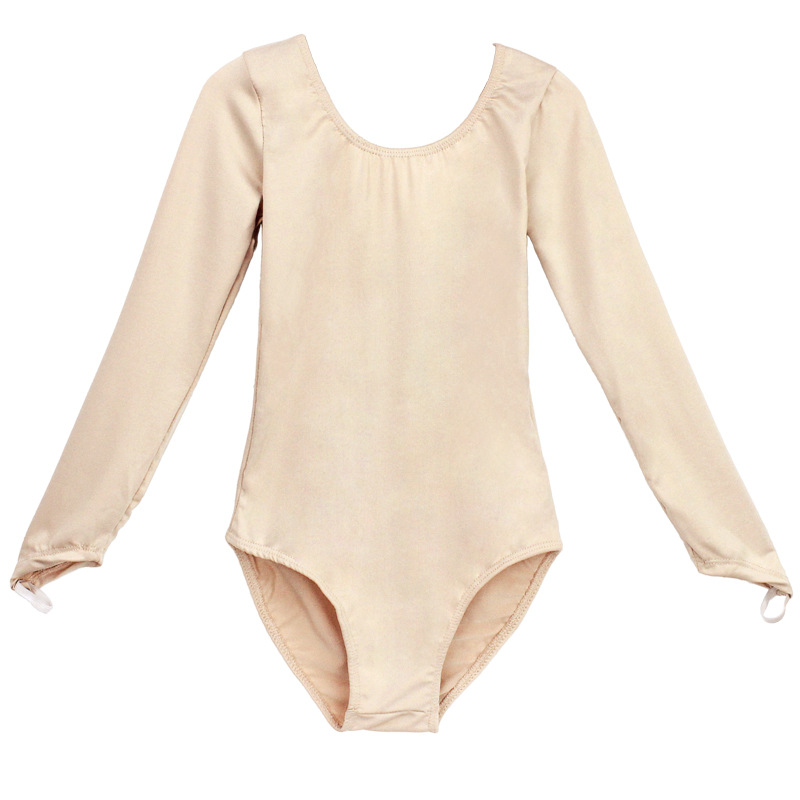 Mono de práctica de Ballet de niñas frescas camisa de fondo de color carne para niños ropa invisible camisa de fondo de baile ropa de rendimiento