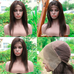Лейко -головная яма перед волосами показывает 13 × 4 Прямые волосы. Материал натуральный цвет человеческие парики волос