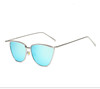 Fashionable metal marine retro sunglasses, European style, cat's eye, wholesale