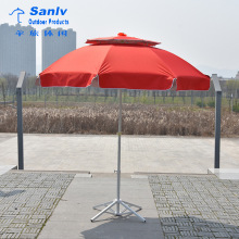 户外双层银胶广告伞logo 露天防晒太阳伞沙滩伞庭院遮阳伞
