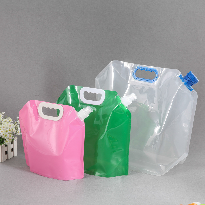 現貨戶外水袋折疊手提旅行野營登山便攜水袋吸嘴袋3L/5L10L可定制