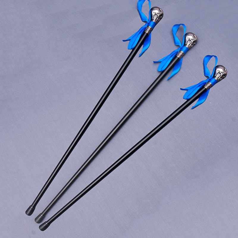 動漫COS道具不鏽鋼手杖劍黑執事權杖夏爾骷髅頭拐杖劍升級版