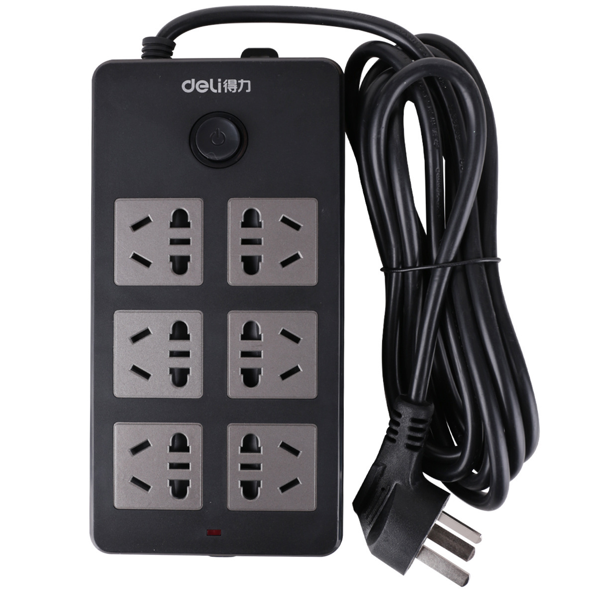 得力18234 插线板 防触电6孔电源板位 批发