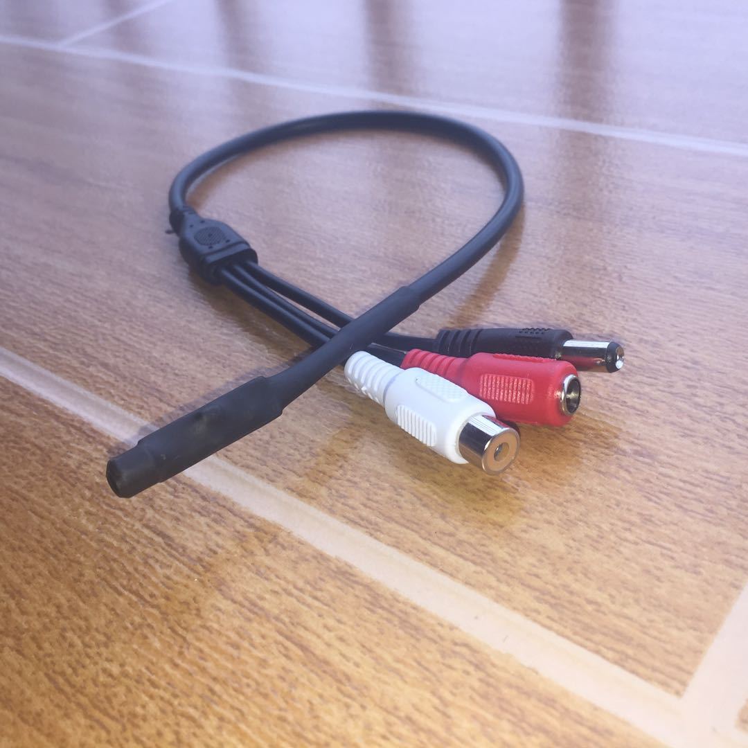 Wholesale microphone closed-circuit surveillance camera audio pickup DC12Vmic three-head network camera dedicated