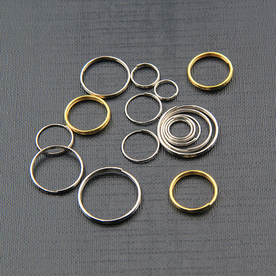 goods in stock elastic Bead high quality electroplate Jewelry Pendant Connect buckle Key ring Stainless steel manual Hanging ring