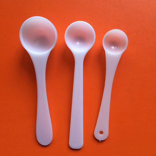 Plastic measuring spoon, 5 gram, 1 gram, 5 gram, 1 ml, 5 ml