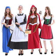 巴伐利亚传统连衣裙德国啤酒节服装女小红帽女佣女仆角色扮演衣服