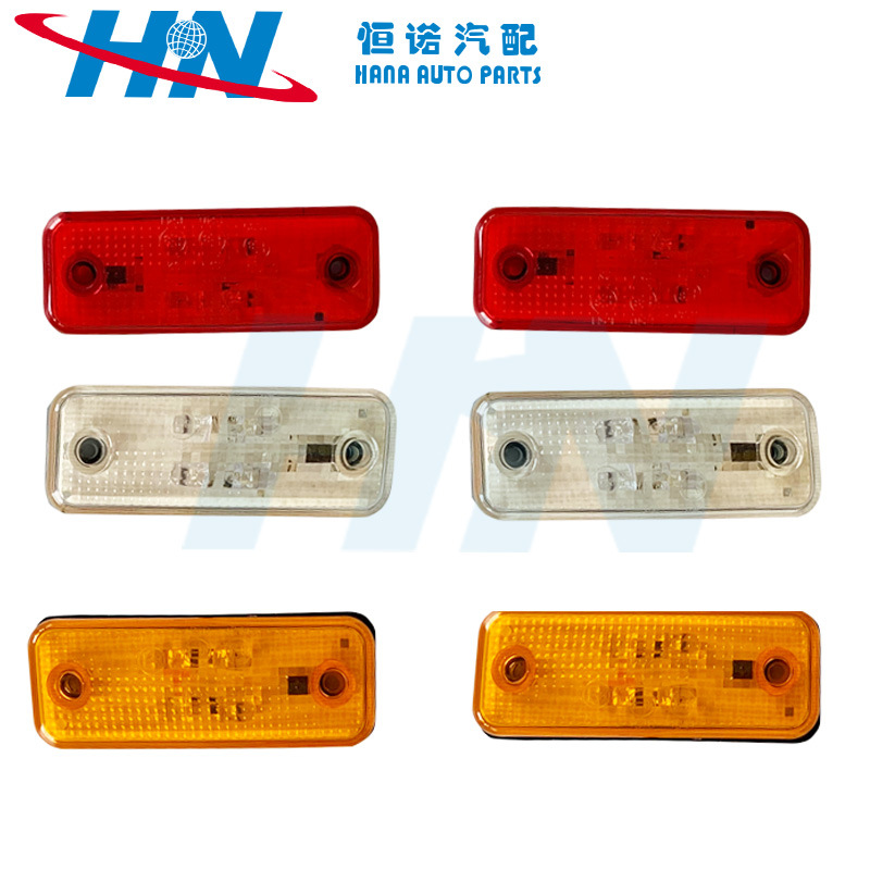 Ventas de la fábrica E8 trasera camión 4LED luz lateral luz de señal 10/30V Luz de Techo Luz