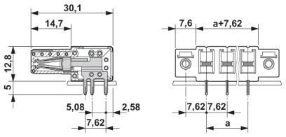 菲尼克斯 印刷电路板连接器 - IPC 5/ 2-GF-7,62 - 1708491