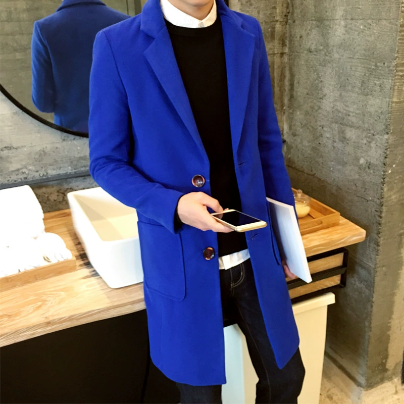 Демисезонное цветное trench coat, жакет, шерстяное пальто, корейский стиль