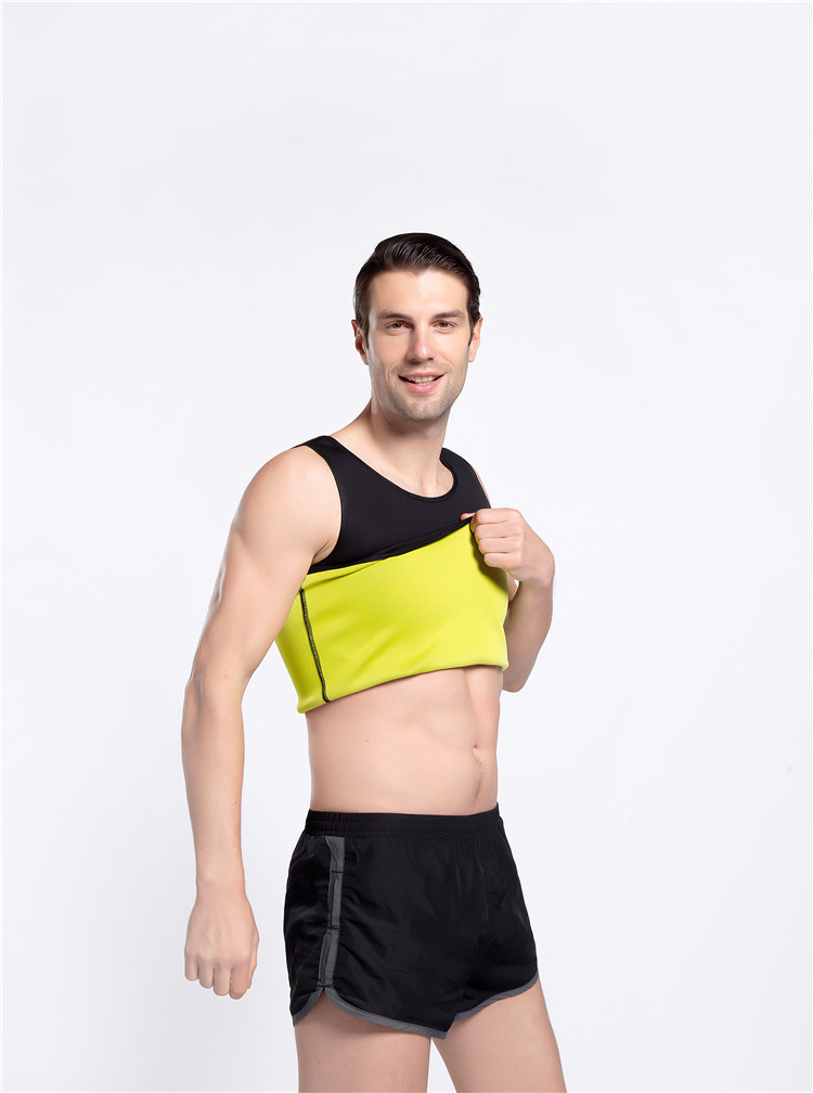 Hombres de neopreno shapewear apretado vientre superior chaleco corsé cuerpo conformación ropa interior