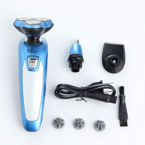 Lingke FS3188 Floating Shaver Waterproof Electric Razor Sideburn Trimmer Multi-function Triple-in-One