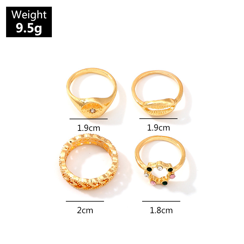 Womens Shell Plating Alloy Rings NHNZ125225picture1