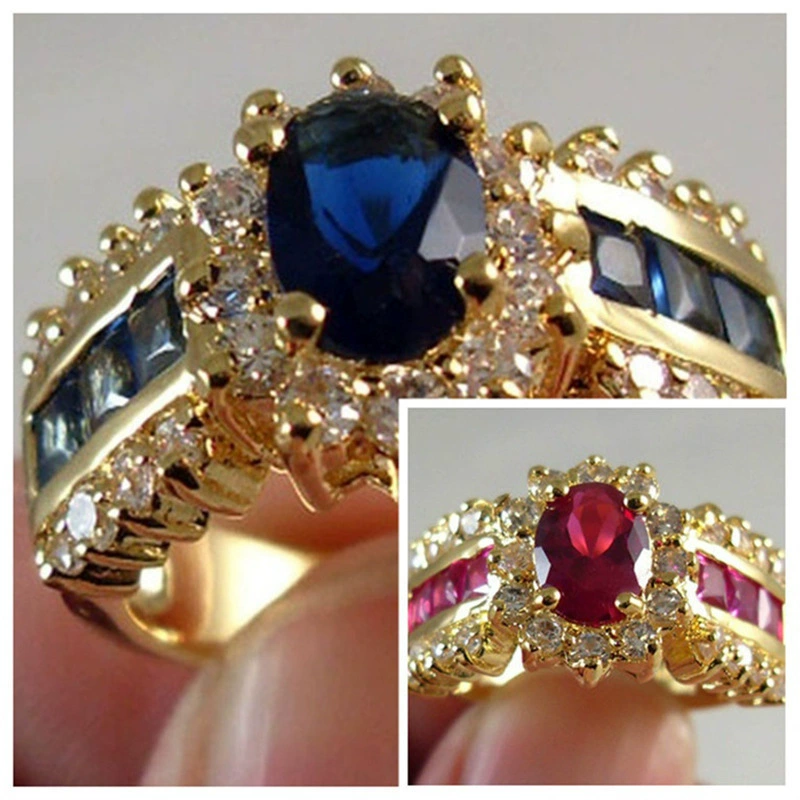 Fashionable gemstone ring, wish, European style