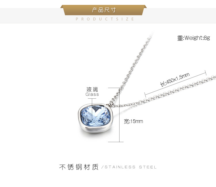 18K Gold Plated Plating Material Titanium Steel 18K Gold Plated Fashion Geometric Necklace