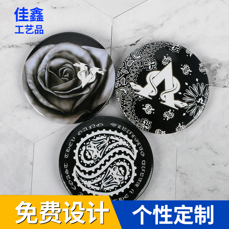 plastic cartoon badge