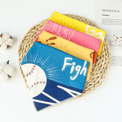 特價卡通純棉兒童吃飯圍嘴圍兜雙層吸水防汙三角口水巾2條裝批發