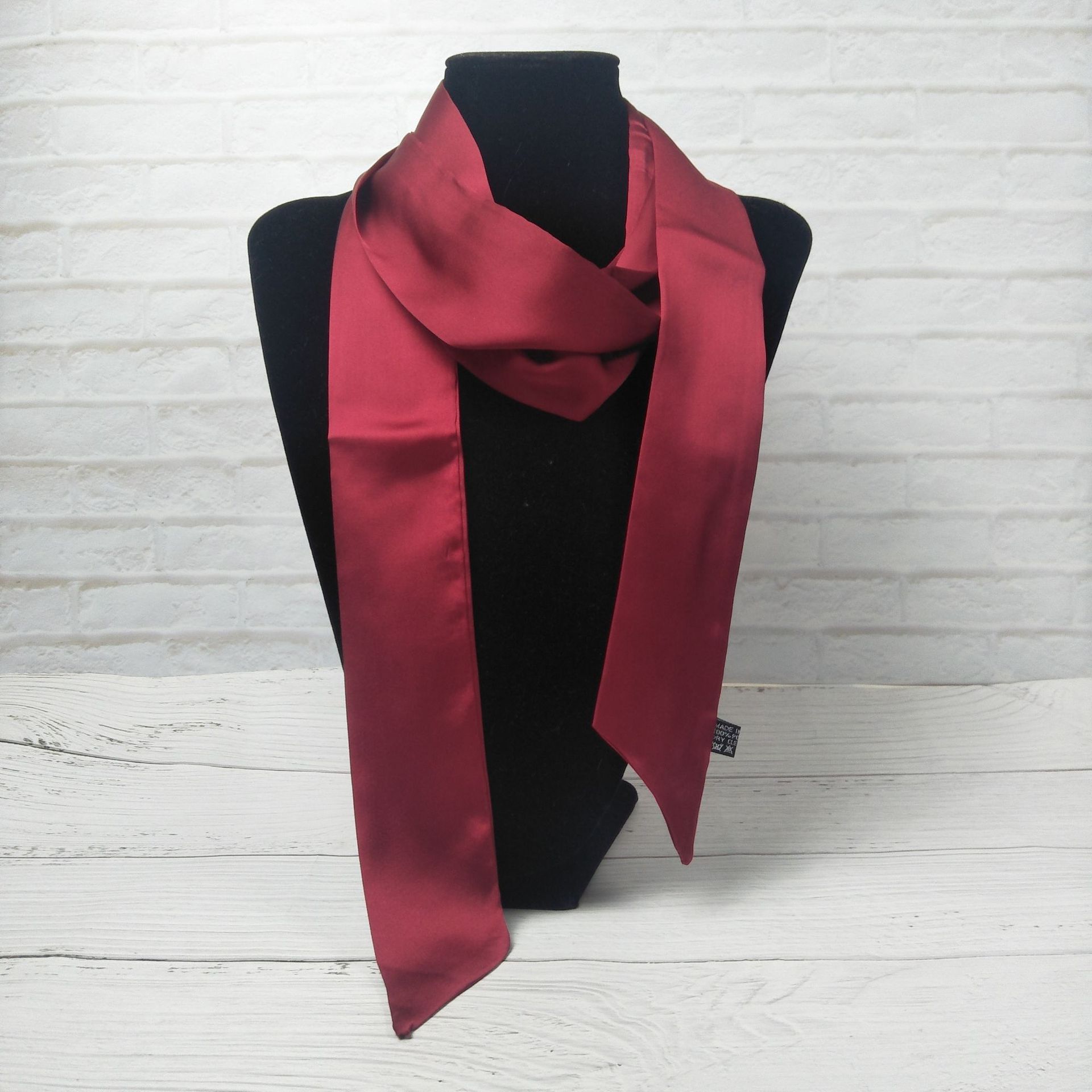 Autumn Simplicity Solid Silk scarf Silk like lady grace Versatile Ribbon decorate Twill Silk scarf