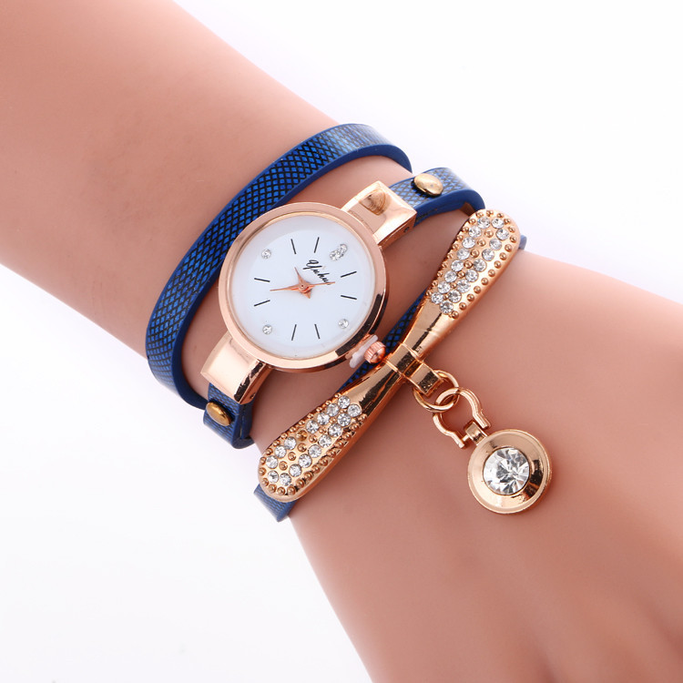 Casual Geometric Metal Snap Button Quartz Women's Watches display picture 6