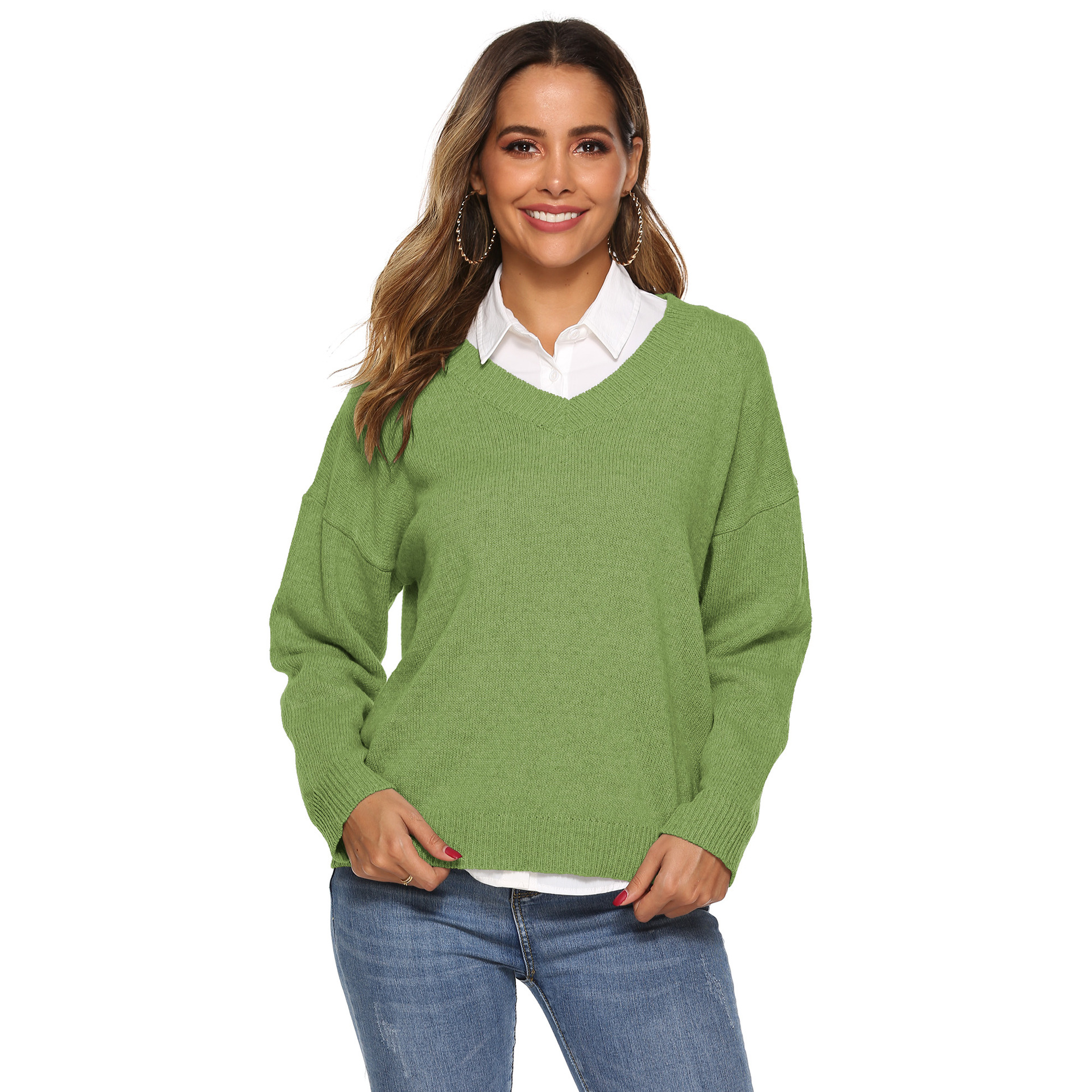 Women's Sweater Long Sleeve Sweaters & Cardigans Rib-knit Casual Solid Color display picture 5