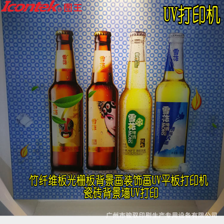 竹纤维板光栅板背景画装饰画UV平板打印机 瓷砖背景墙UV打印