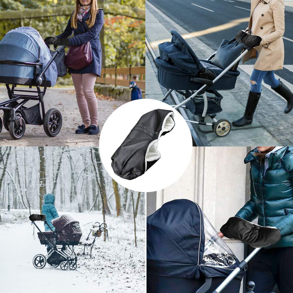 婴儿车手套 婴儿推车保暖手套 婴儿车把手套 推车把手套