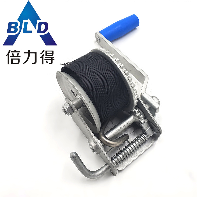 倍力得 厂家直销 织带绞盘 游艇拖车绞盘 纤维绳布带绞盘KW800X