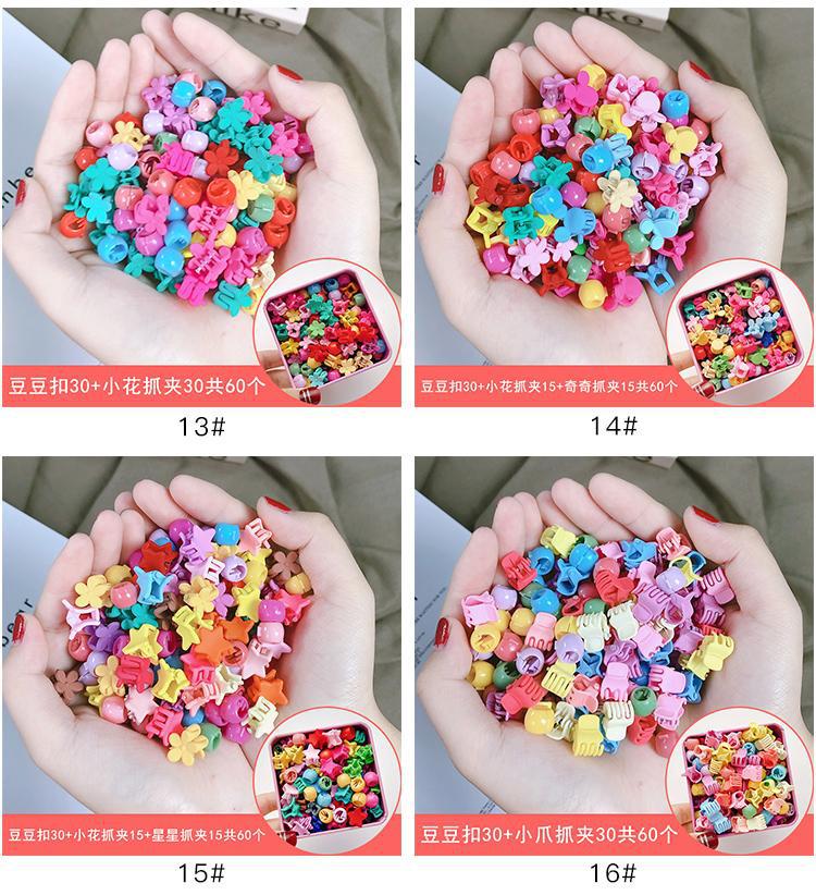 100 Pieces Of Colorful Flower Hairpin Beanie Clips Korean Girls Small Hair Clips display picture 13