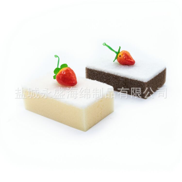 Export Korean Bread Composite Sponge Kitchen Cleaning Sponge Cute Cake Shape Dishwashing Cotton Export Korean Bread Composite Sponge Kitchen Cleaning Sponge Cute Cake Shape Dishwashing Cotton