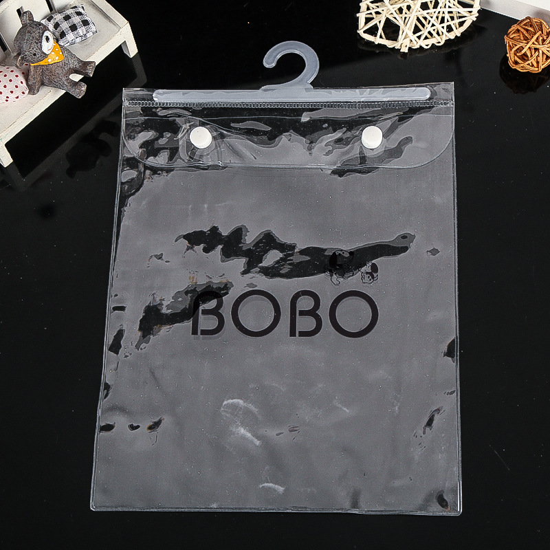 现货PVC内衣服饰挂钩袋透明服装胶袋EVA家纺四件套塑料包装袋工厂