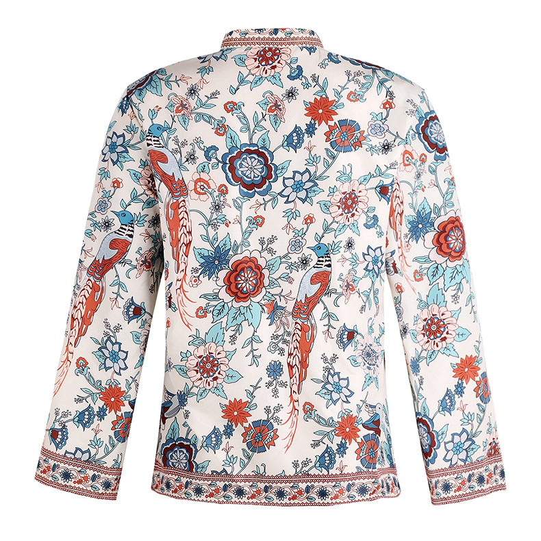 Blusa De Manga Larga Para Mujer Con Estampado Casual De Flores De Estilo Vintage display picture 3